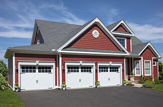Princeton P-22, 9' x 7', Ice White doors and overlays, 8 lite Panoramic windows with Clear glass