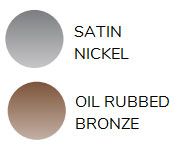 Satin Nickel or Oil Rubbed Bronze