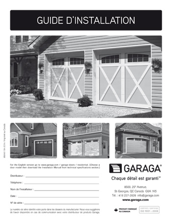 Guide d'installation pour les portes de garage résidentielles