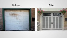The Transformation of a Garage Door From Drab to Pizzazz 
