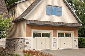 Princeton P-12, 9' x 7', Desert Sand doors and overlays, Panoramic windows with Clear glass
