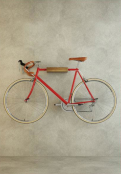 Bike hanging on a wall