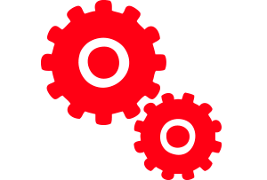 Two mecanic gear icon