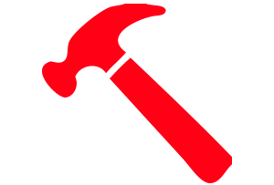 Construction hammer icon