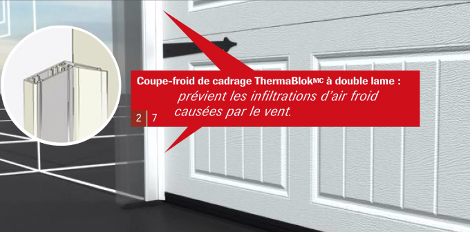 Coupe-froid pour portes de garage, Bas de porte, Réparation