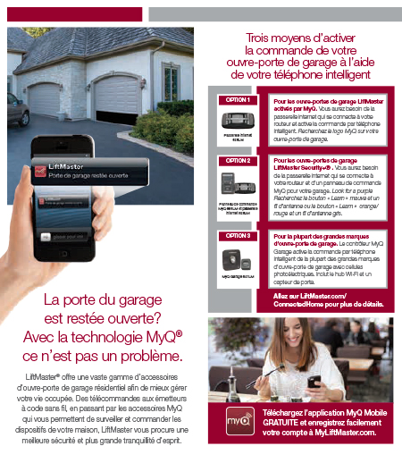 Application MyQ pour ouvre-porte de garage LiftMaster