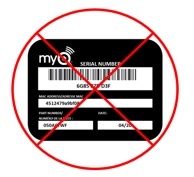 MYQ Serial Number