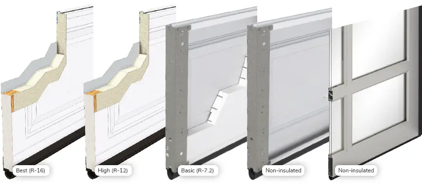 Four insulation levels to choose from for your garage door