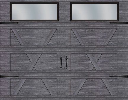 Weathered Grey Garage Door on Garaga Design Centre