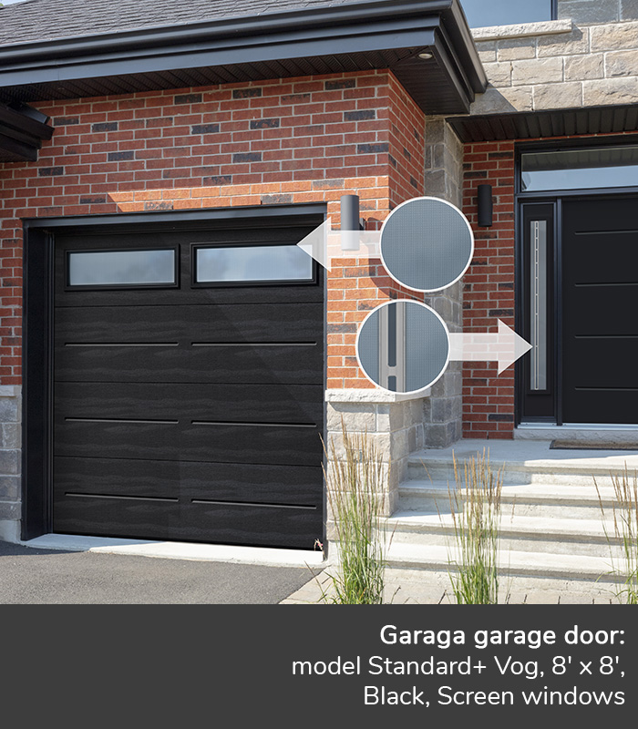 GARAGA garage doors | Standard+ Vog, 8' x 8' | Novatech Entry door