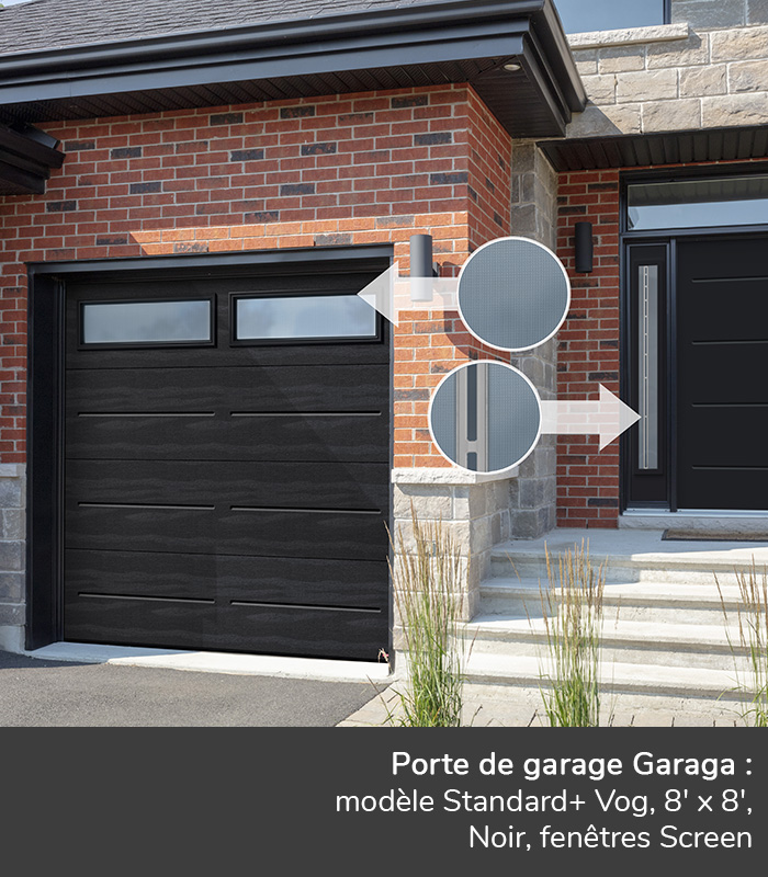 Portes de garage GARAGA | Standard+ Prestige XL, 9' x 8' | Porte d'entrée Novatech