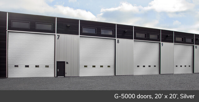 G-5000 doors, 20' x 20', Silver
