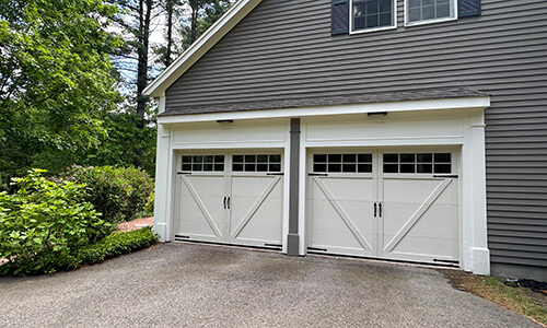 Porte de garage Eastman, E-23, 9' x 7', Sable, fenêtres panoramique Orion