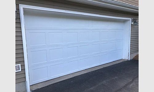 Vantage I-1 Layout, Flat Base garage door, White, 16' x 7'