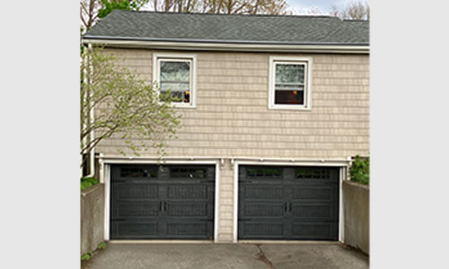 Porte de garage Standard+ North Hatley LP, 9' x 6', Minerai de fer, fenêtres Clair