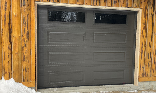 Standard+ Classic XL garage door, 9' x 7', Moka Brown, Argon windows