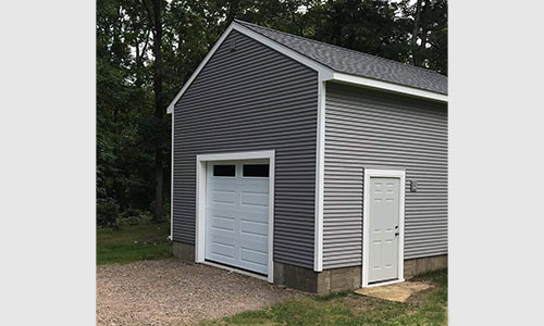 Porte de garage Acadia 138 Classique XL, 9' x 8', Blanc glacier, fenêtres Clair