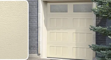 Almond color for steel Garaga garage doors