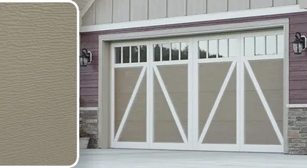 Beige color for steel Garaga garage doors