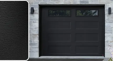 Black color for steel Garaga garage doors