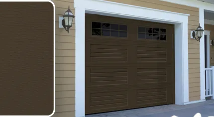 Brown color for steel Garaga garage doors