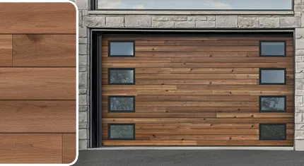 Cedar HD color for steel Garaga garage doors