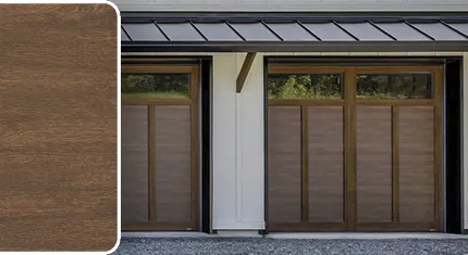Chocolate Walnut color for steel Garaga garage doors