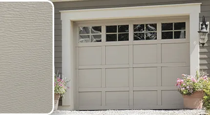 Claystone color for steel Garaga garage doors