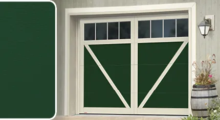 Evergreen color for steel Garaga garage doors