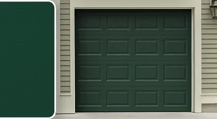 Green color for steel Garaga garage doors