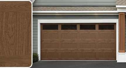 Medium Oak color for steel Garaga garage doors
