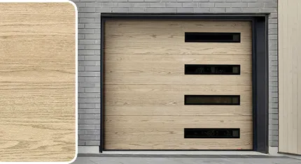 Natural Oak HD color for steel Garaga garage doors