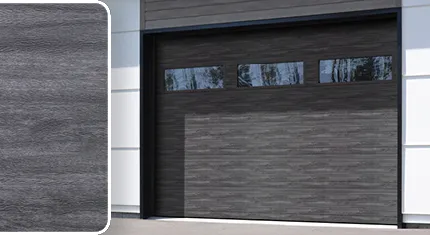 Weathered Grey color for steel Garaga garage doors