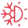 Snow and sun icon