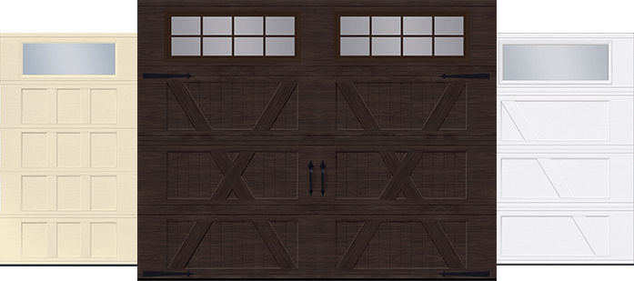 Village Collection I-2 Layout, X Layout and A Layout garage doors