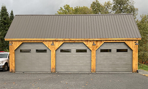 Standard+ Vog garage doors, 10' 10'' x 9', Dark Sand, Clear windows