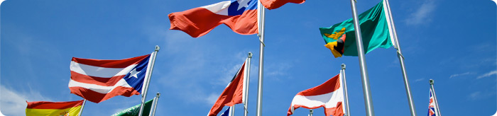 Bannière drapeaux Outre-mer
