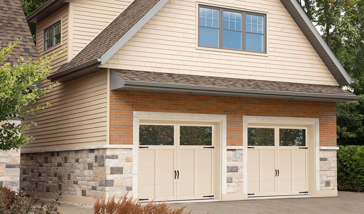 Princeton P-12, 9' x 7', Desert Sand doors and overlays, Panoramic Clear windows