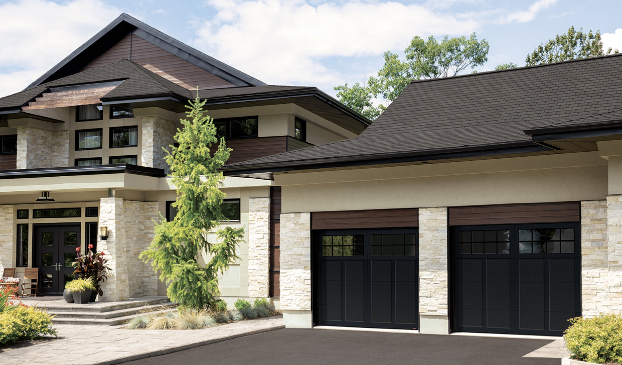Princeton P-12, 9' x 8', Black doors and overlays, 8 lite Panoramic windows