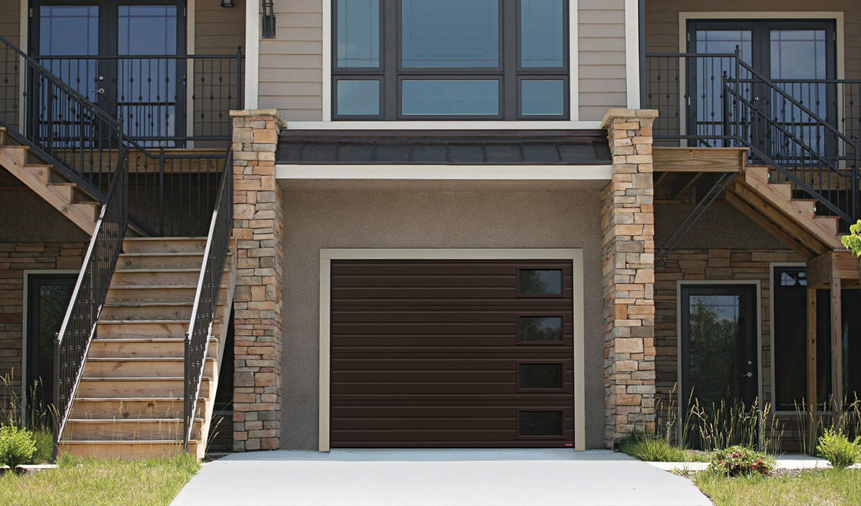 Grooved,  9' x 7', Moka Brown, window layout: Right-side Harmony