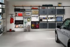 Inside view of a garage