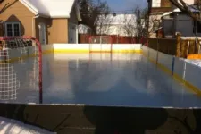 What you can do with your old garage door: Garage Door Ice Rink