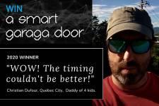 Mr. Christian Dufour, winner of the 2020 Contest WIN A SMART GARAGA DOOR