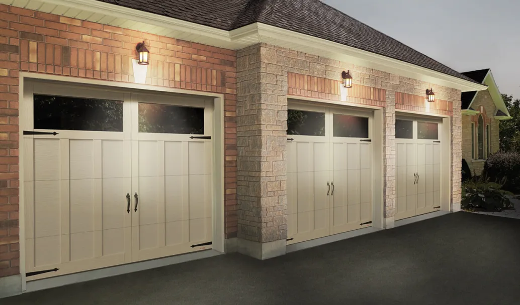 Eastman E-13, 8' x 7', Desert Sand door and overlays, Panoramic Clear windows