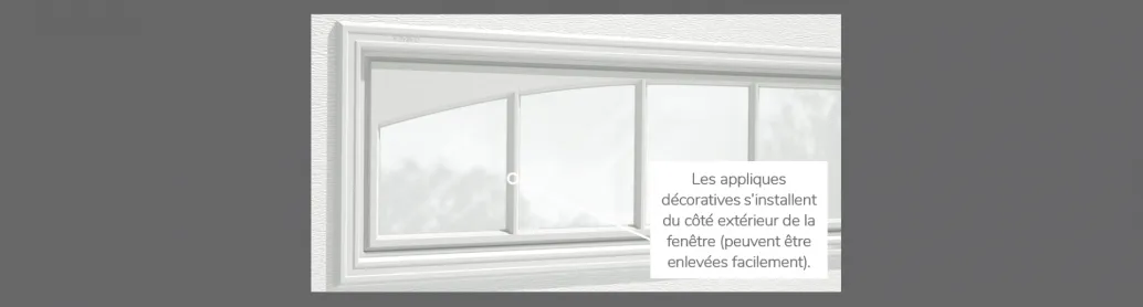 Applique Arche Richmond, 41" x 16", disponible pour les portes 2 parois - Polystyrène, 1 paroi - Polystyrène, Non isolée