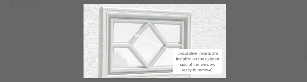 Waterton Decorative Insert, 21" x 13" or 20" x 13", available for door R-16, 3 layers - Polystyrene, 2 layers - Polystyrene and Non-insulated
