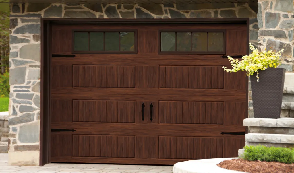 Standard+ North Hatley LP, 10' x 7', Noyer américain Faux bois, fenêtres Orion 4 rectangles