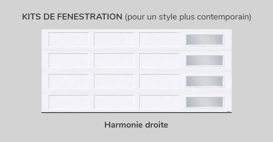 Kit de fenestration, 16' x 7', Harmonie droite