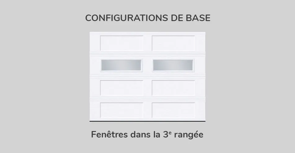 Configuration de base, 9' x 7', fenêtres dans la 3e rangée
