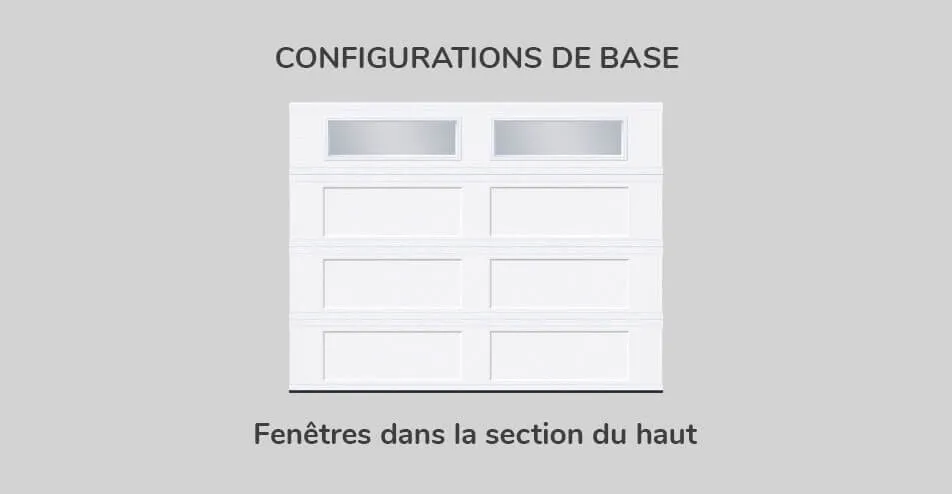 Configuration de base, 9' x 7', fenêtres dans la section du haut